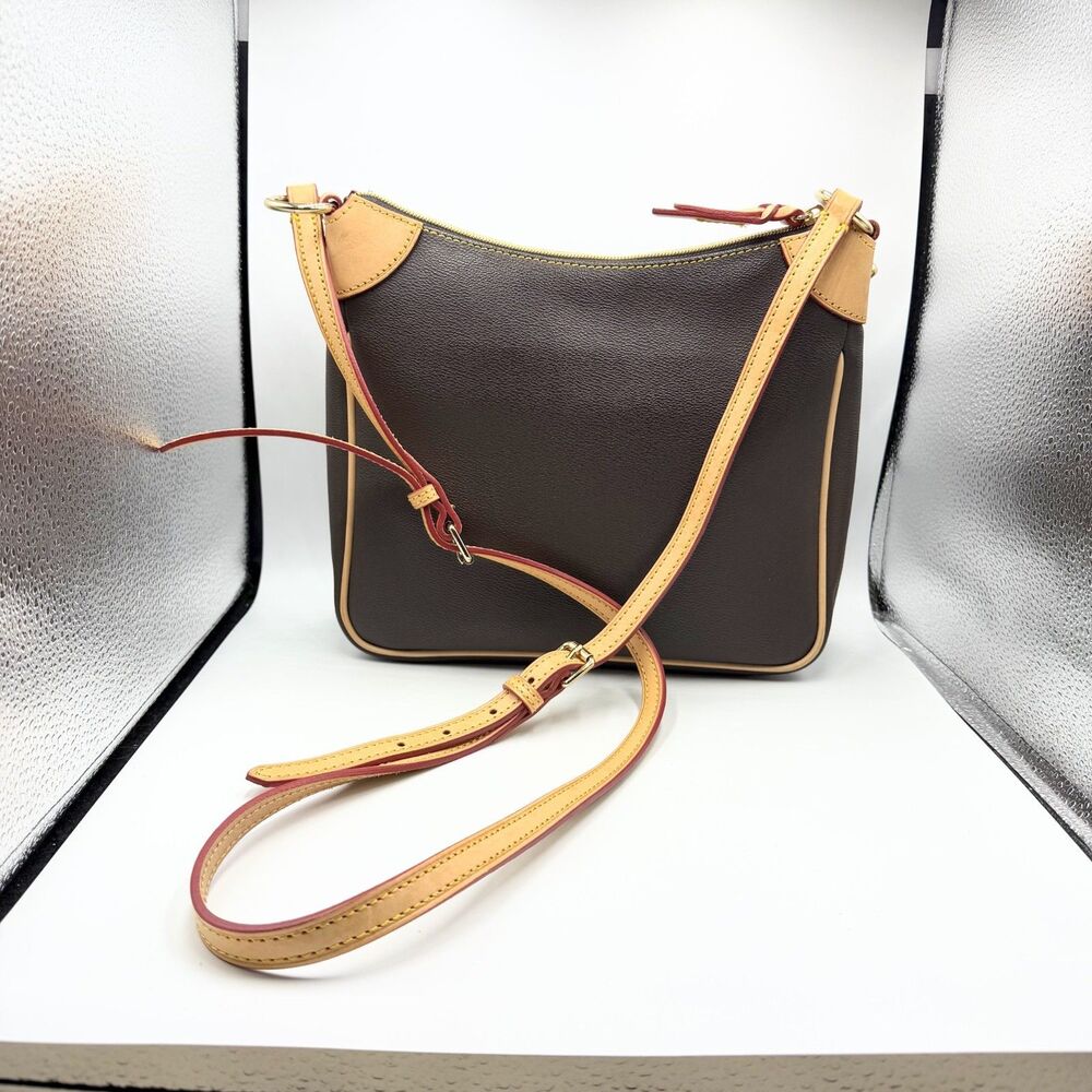 Dooney & Bourke Pebble Grain Kimberly Brown Leather Crossbody Bag - Picture 5 of 16